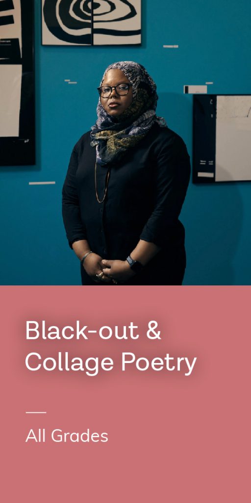 Black-out and Collage Poetry, all grades